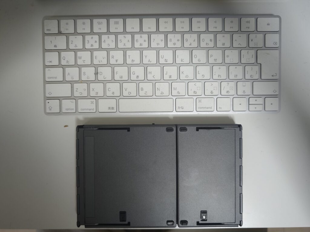 Apple Magic KeyboardとEWIN EW-RB024のサイズ比較